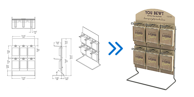 kệ trưng b&agrave;y bằng gỗ Với thiết kế chiếu s&aacute;ng