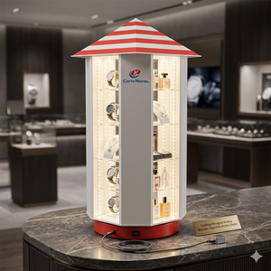 Kundenspezifischer rotierender Ausstellungsst&auml;nder im Leuchtturm-Stil
